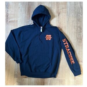 Syracuse Orange NCAA Navy Hoodie Sweatshirt Mens Large Gildan Heavyweight